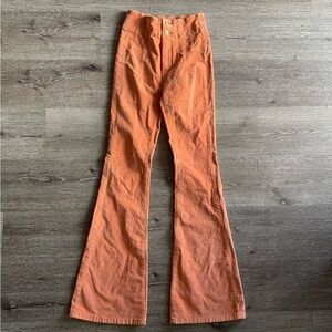 Free People Orange Flare & Wide Leg Jeans